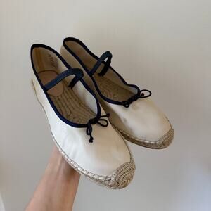 J Crew Mary Jane Espadrille Flats Sz 11